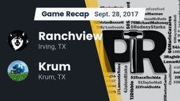 Recap: Ranchview  vs. Krum  2017