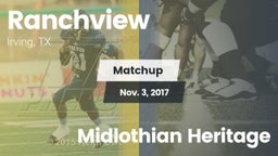 Matchup: Ranchview High vs. Midlothian Heritage 2017