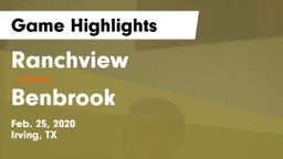Ranchview  vs Benbrook  Game Highlights - Feb. 25, 2020
