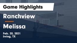 Ranchview  vs Melissa  Game Highlights - Feb. 20, 2021