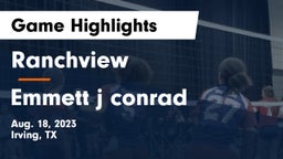 Ranchview  vs Emmett j conrad  Game Highlights - Aug. 18, 2023