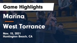Marina  vs West Torrance  Game Highlights - Nov. 15, 2021