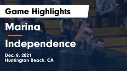 Marina  vs Independence Game Highlights - Dec. 8, 2021