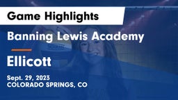 Banning Lewis Academy  vs Ellicott Game Highlights - Sept. 29, 2023