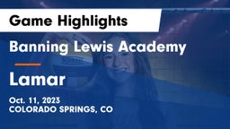 Banning Lewis Academy  vs Lamar Game Highlights - Oct. 11, 2023