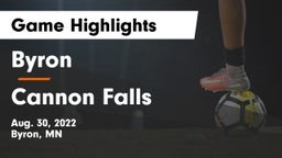 Byron  vs Cannon Falls  Game Highlights - Aug. 30, 2022