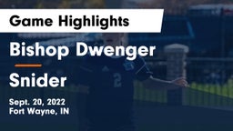Bishop Dwenger  vs Snider  Game Highlights - Sept. 20, 2022