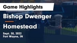 Bishop Dwenger  vs Homestead  Game Highlights - Sept. 30, 2022