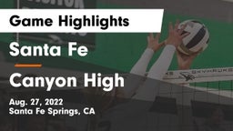 Santa Fe  vs Canyon High Game Highlights - Aug. 27, 2022