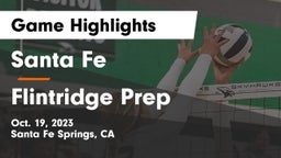 Santa Fe  vs Flintridge Prep  Game Highlights - Oct. 19, 2023