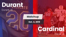 Matchup: Durant  vs. Cardinal  2019