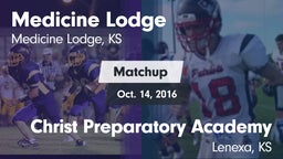 Matchup: Medicine Lodge High vs. Christ Preparatory Academy 2016