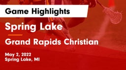 Spring Lake  vs Grand Rapids Christian  Game Highlights - May 2, 2022