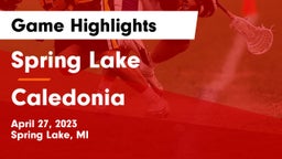 Spring Lake  vs Caledonia  Game Highlights - April 27, 2023