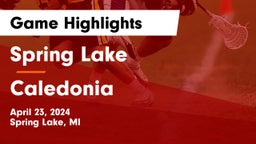 Spring Lake  vs Caledonia  Game Highlights - April 23, 2024