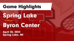 Spring Lake  vs Byron Center  Game Highlights - April 30, 2024