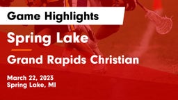 Spring Lake  vs Grand Rapids Christian  Game Highlights - March 22, 2023