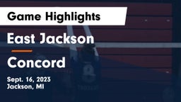 East Jackson  vs Concord  Game Highlights - Sept. 16, 2023