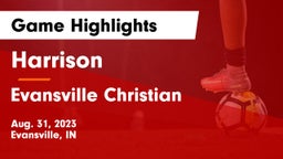 Harrison  vs Evansville Christian  Game Highlights - Aug. 31, 2023