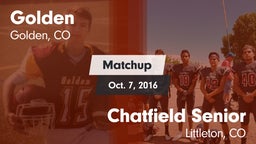 Matchup: Golden  vs. Chatfield Senior  2016