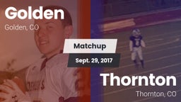 Matchup: Golden  vs. Thornton  2017