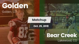 Matchup: Golden  vs. Bear Creek  2018