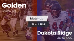 Matchup: Golden  vs. Dakota Ridge  2018