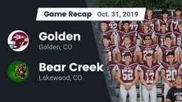 Recap: Golden  vs. Bear Creek  2019