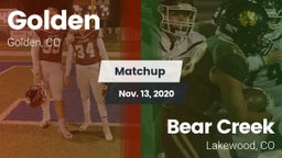 Matchup: Golden  vs. Bear Creek  2020