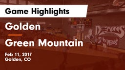 Golden  vs Green Mountain  Game Highlights - Feb 11, 2017