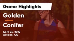 Golden  vs Conifer  Game Highlights - April 26, 2022