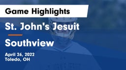 St. John's Jesuit  vs Southview  Game Highlights - April 26, 2022