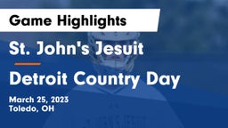 St. John's Jesuit  vs Detroit Country Day  Game Highlights - March 25, 2023