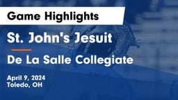St. John's Jesuit  vs De La Salle Collegiate Game Highlights - April 9, 2024