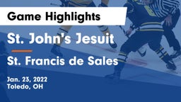 St. John's Jesuit  vs St. Francis de Sales  Game Highlights - Jan. 23, 2022