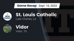 Recap: St. Louis Catholic  vs. Vidor  2022