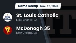 Recap: St. Louis Catholic  vs. McDonogh 35  2023