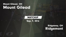 Matchup: Mount Gilead High vs. Ridgemont  2016