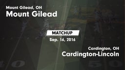 Matchup: Mount Gilead High vs. Cardington-Lincoln  2016
