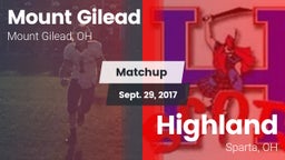 Matchup: Mount Gilead High vs. Highland  2017