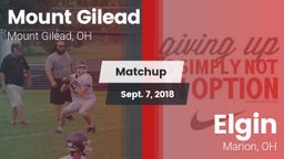 Matchup: Mount Gilead High vs. Elgin  2018