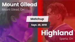 Matchup: Mount Gilead High vs. Highland  2018