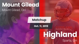 Matchup: Mount Gilead High vs. Highland  2019