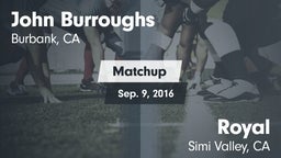 Matchup: John Burroughs High vs. Royal  2016