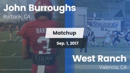 Matchup: John Burroughs High vs. West Ranch  2017