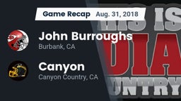 Recap: John Burroughs  vs. Canyon  2018