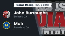 Recap: John Burroughs  vs. Muir  2018