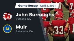 Recap: John Burroughs  vs. Muir  2021