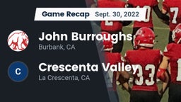 Recap: John Burroughs  vs. Crescenta Valley  2022