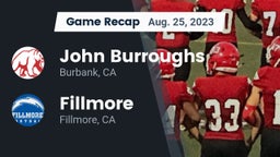 Recap: John Burroughs  vs. Fillmore  2023